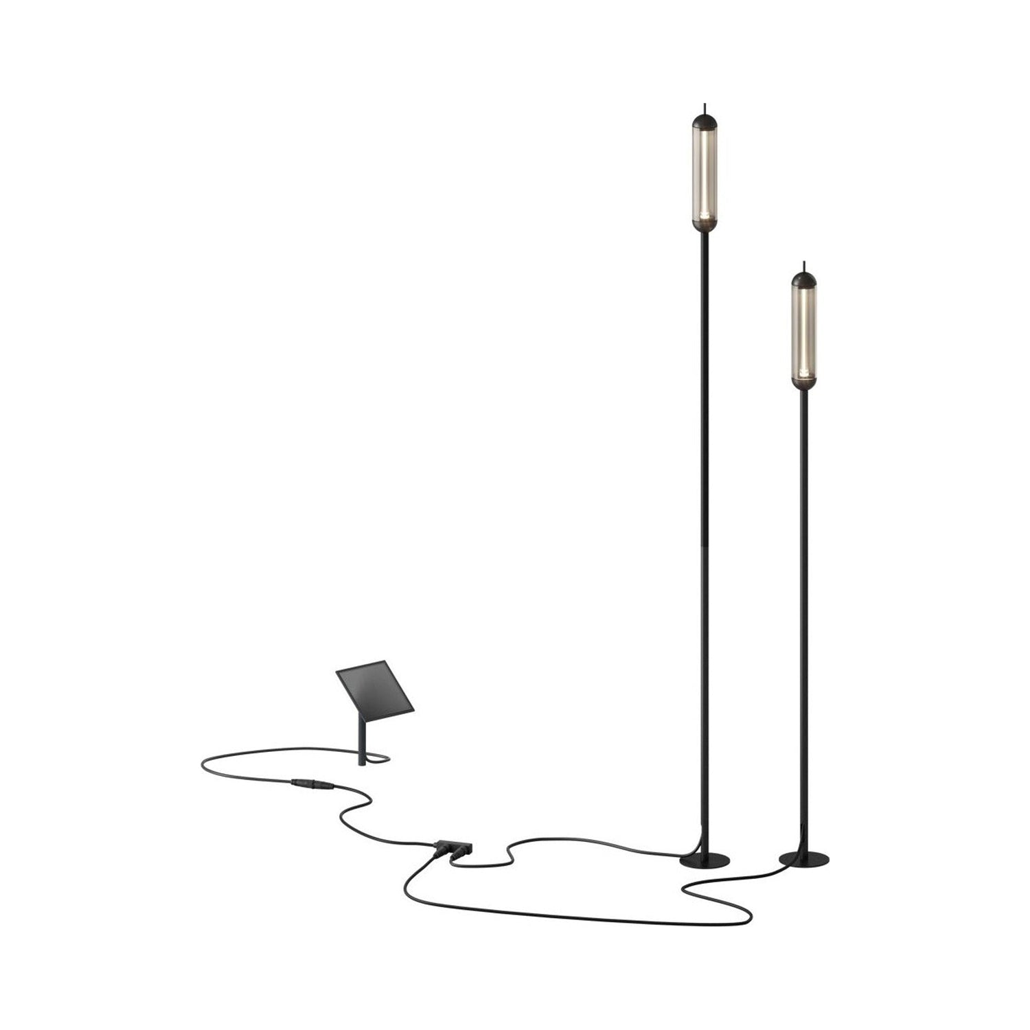 Reed Outdoor LED Solar Path Light Set.