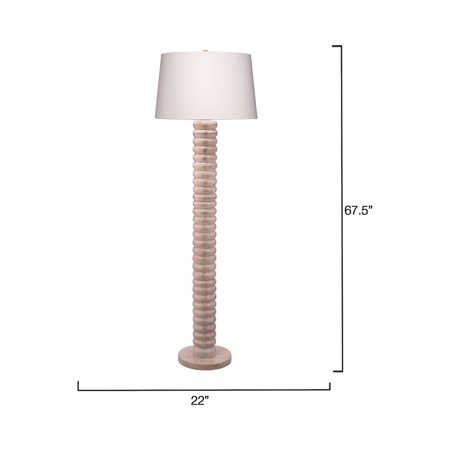 Abacus Floor Lamp - line drawing.