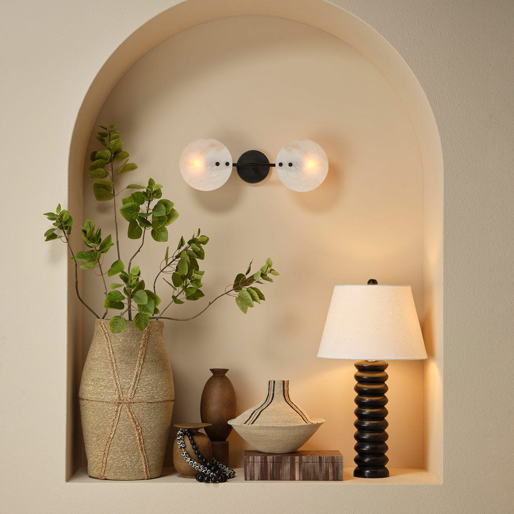 Abacus Table Lamp in living room.