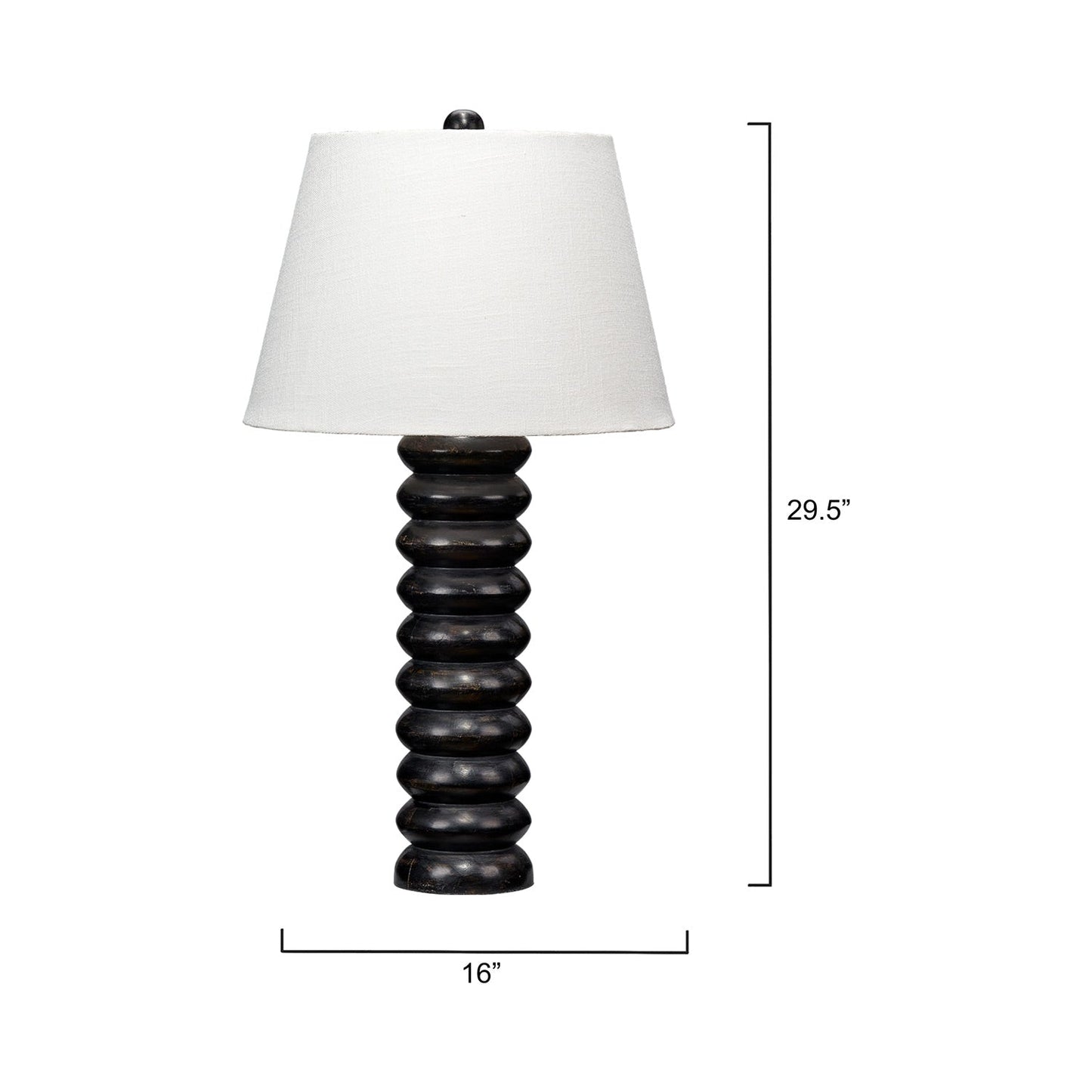 Abacus Table Lamp - line drawing.