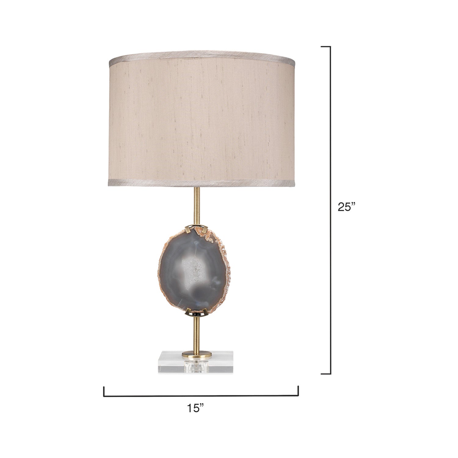 Agate Table Lamp - line drawing.