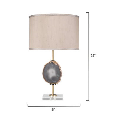 Agate Table Lamp - line drawing.