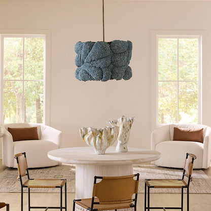 Anguilla Chandelier in living room.