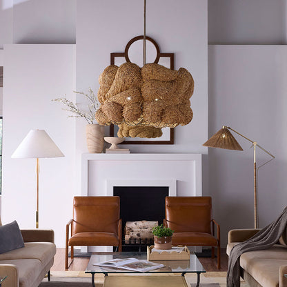 Anguilla Chandelier in living room.