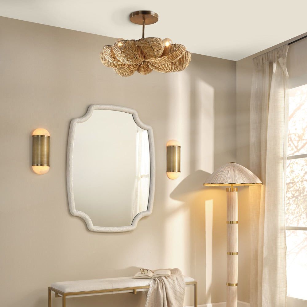 Anguilla Semi Flush Mount Ceiling Light in living room.