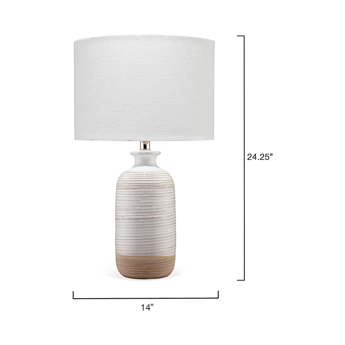 Ashwell Table Lamp - line drawing.