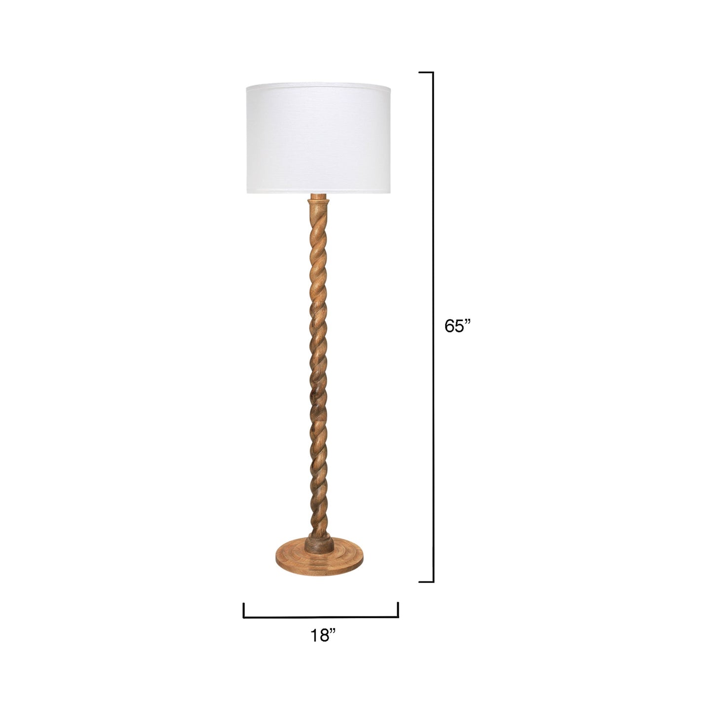 Barley Floor Lamp - line drawing.