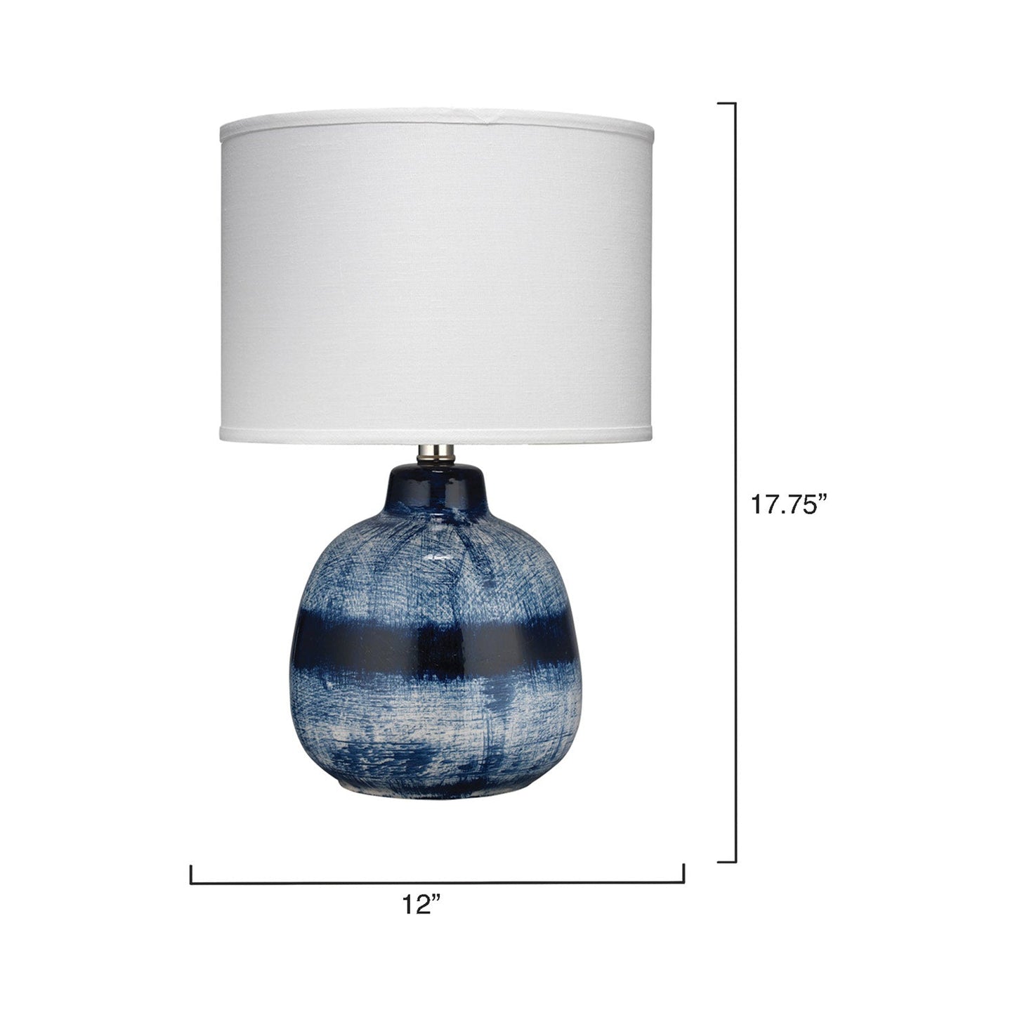 Batik Table Lamp - line drawing.