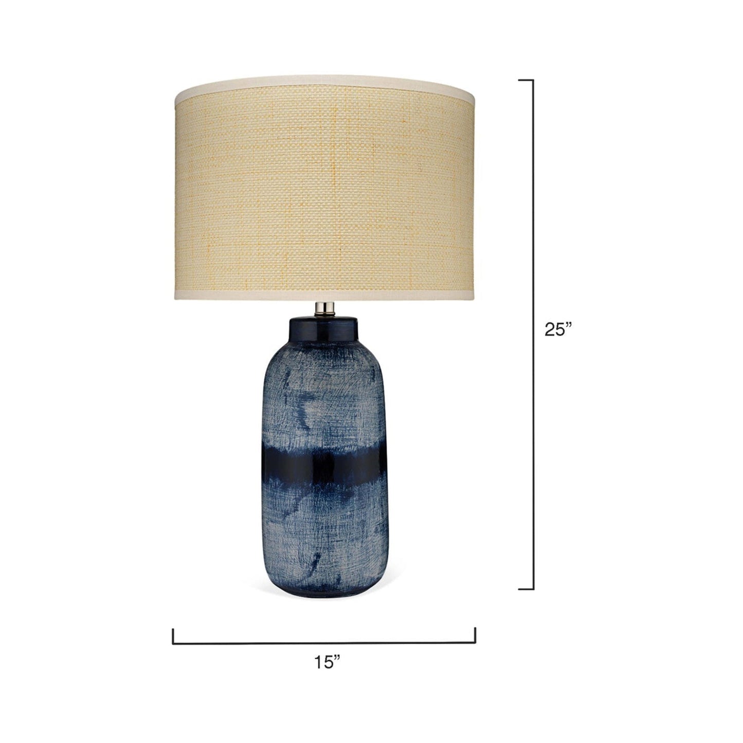 Batik Table Lamp - line drawing.