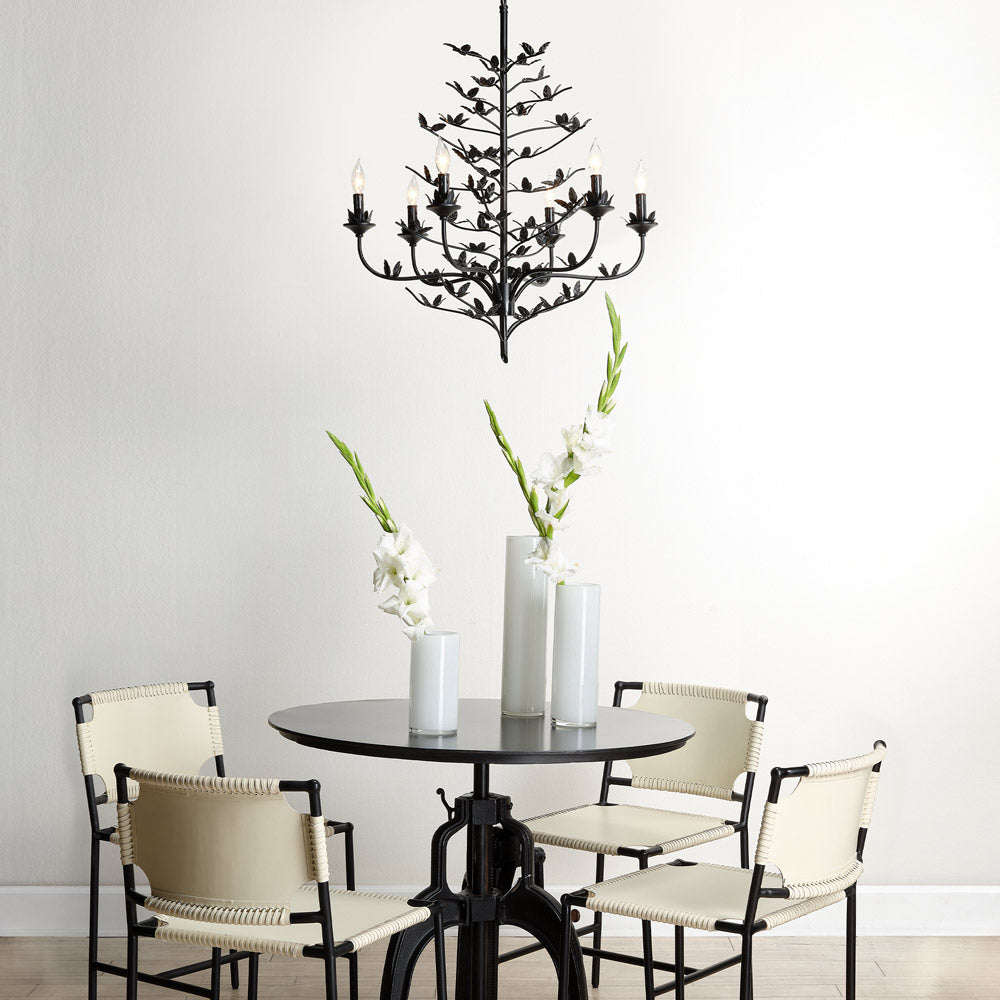 Blooming Chandelier in dininig room.