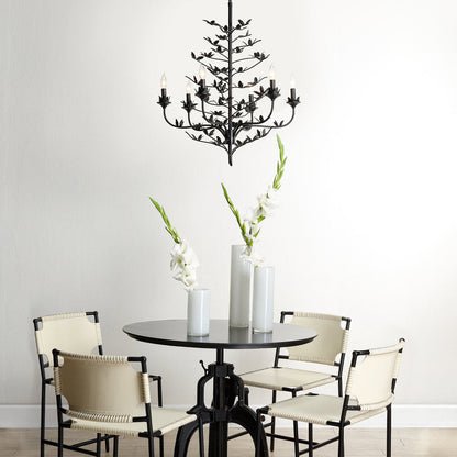 Blooming Chandelier in dininig room.