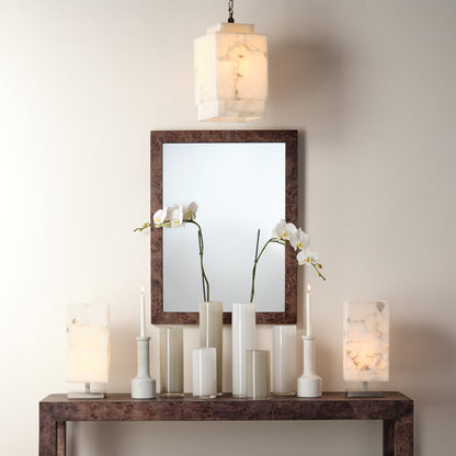 Borealis Cube Pendant Light in living room.