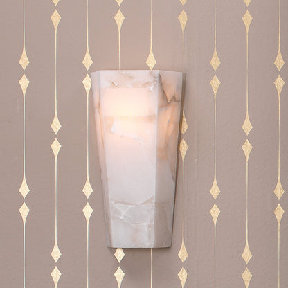 Borealis Tall Hexagon Wall Light in Detail.