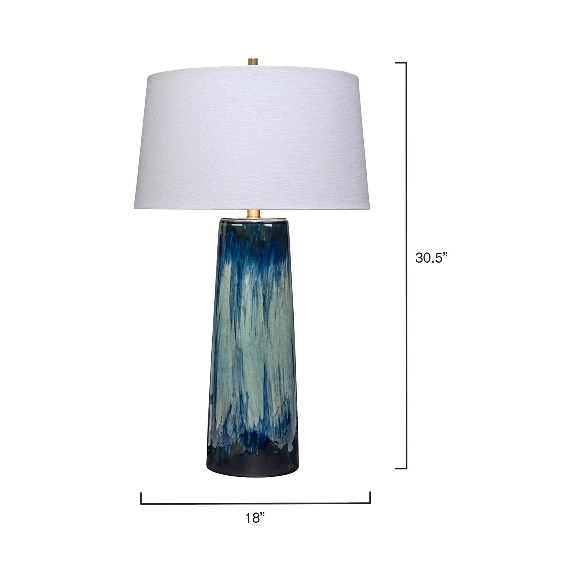Brushstroke Table Lamp - line drawing.
