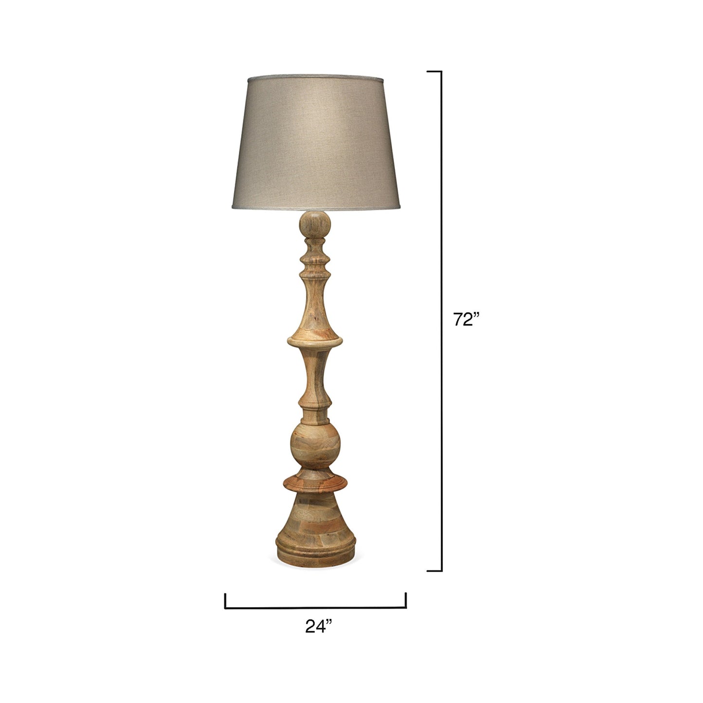 Budapest Floor Lamp - line drawing.