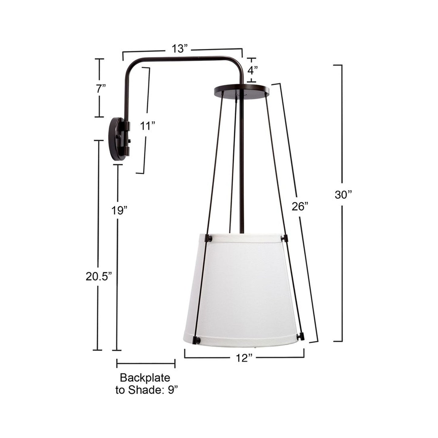 California Wall Light - line drawing.