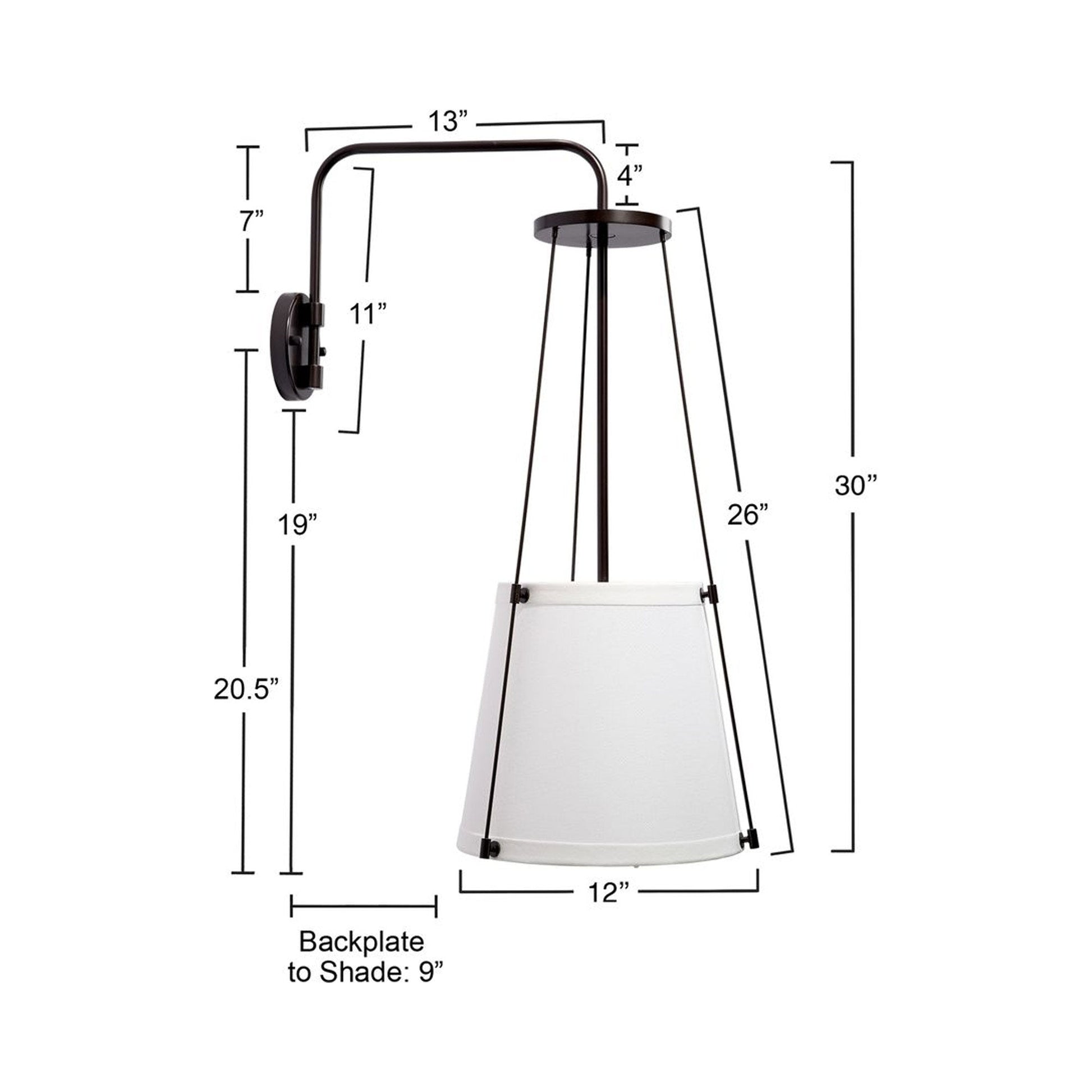 California Wall Light - line drawing.