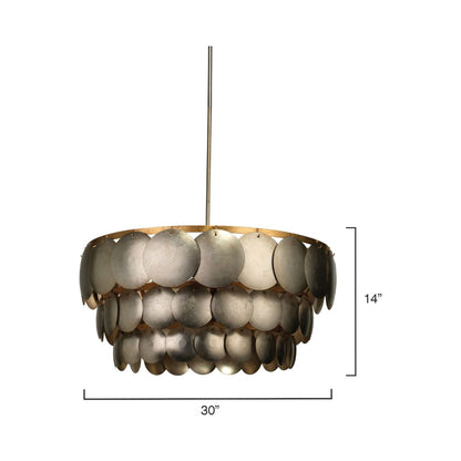 Calypso Chandelier - line drawing.