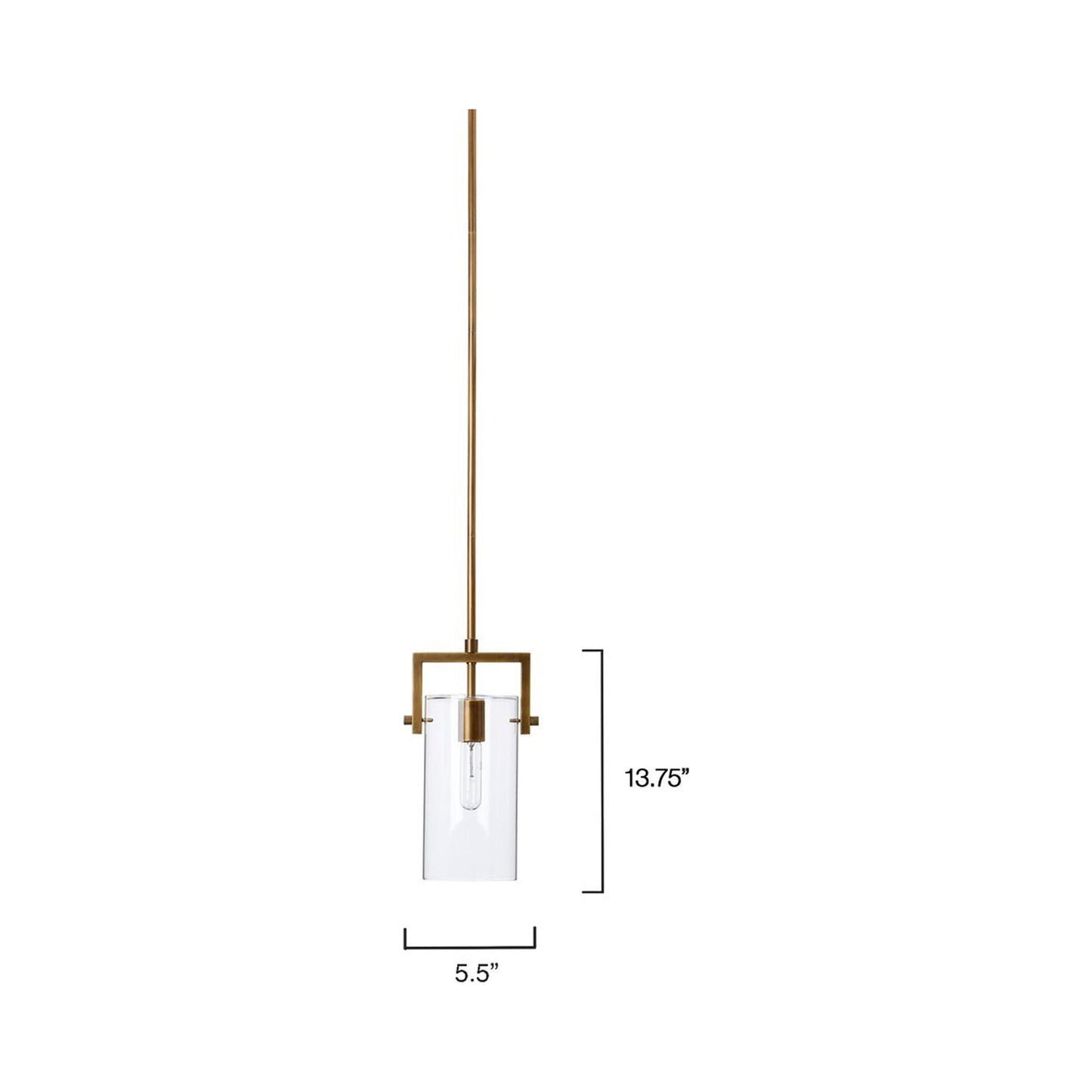 Cambrai Pendant Light - line drawing.