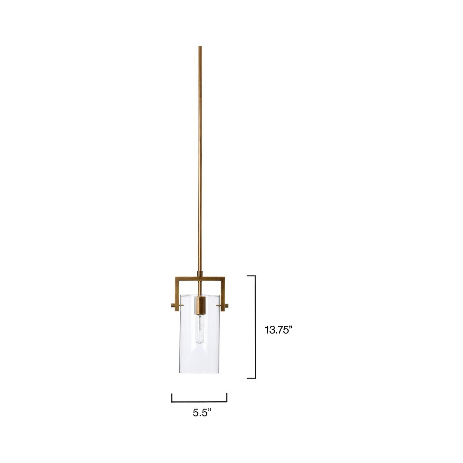 Cambrai Pendant Light - line drawing.