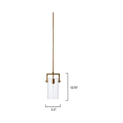 Cambrai Pendant Light - line drawing.