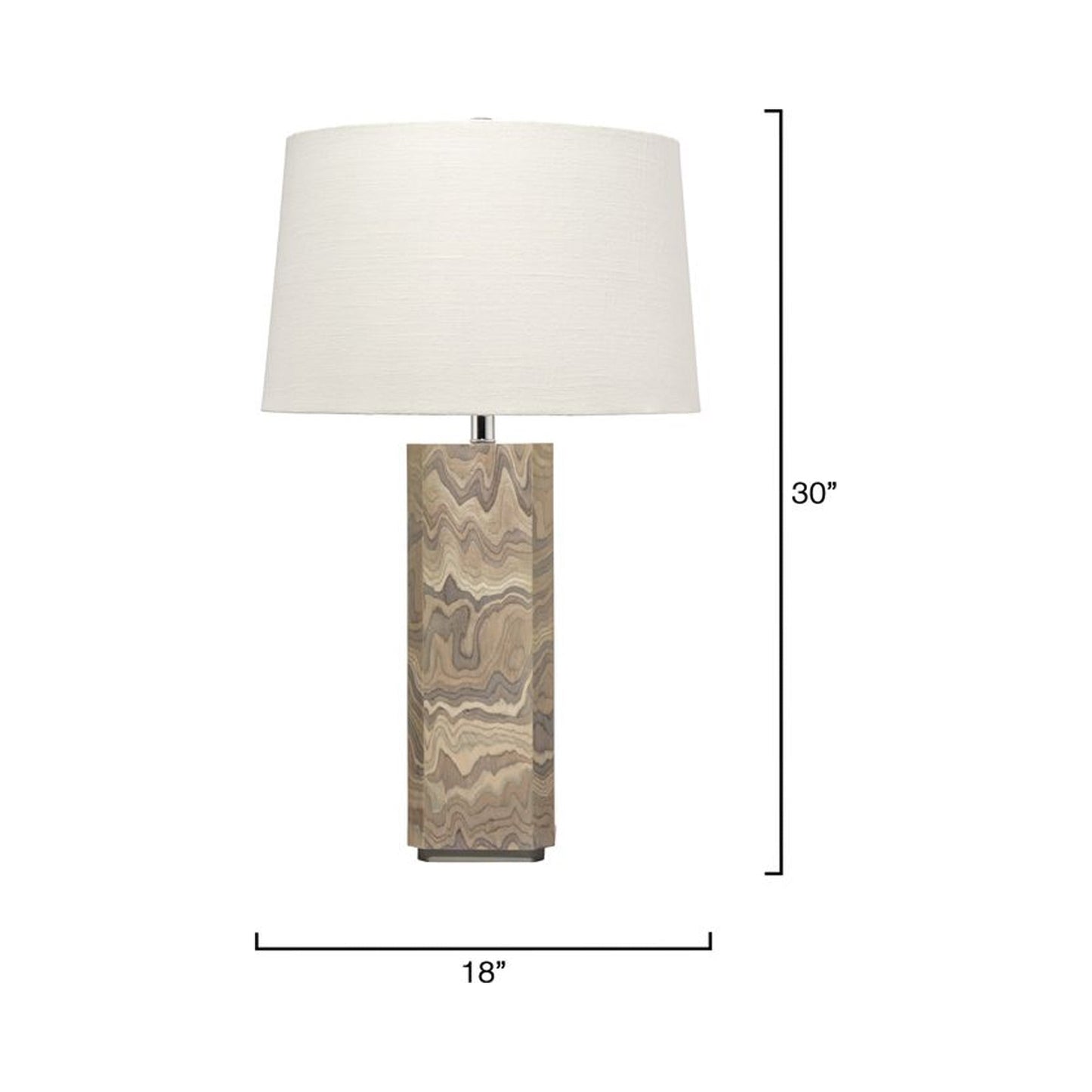 Canyon Table Lamp - line drawing.