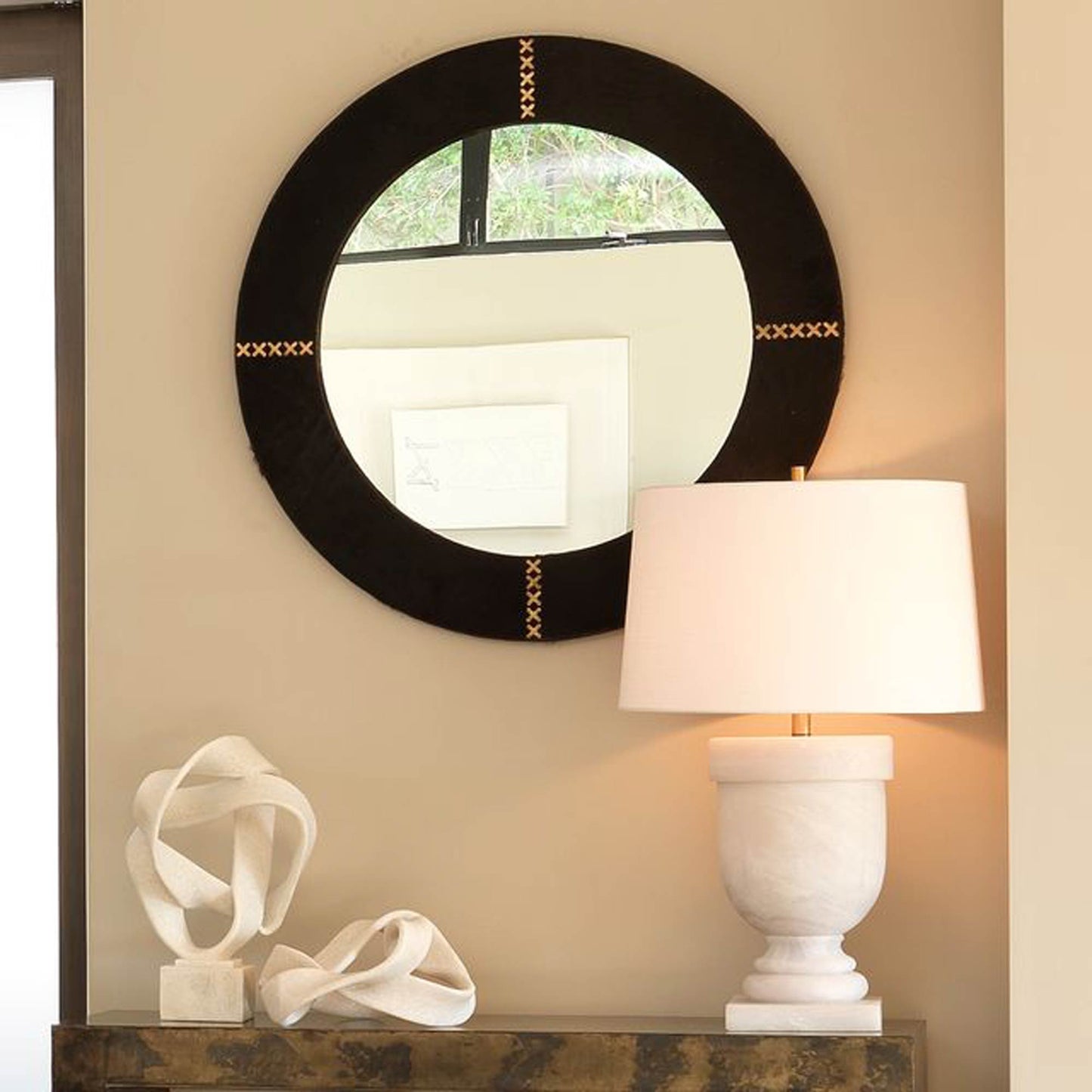 Carnegie Table Lamp in living room.