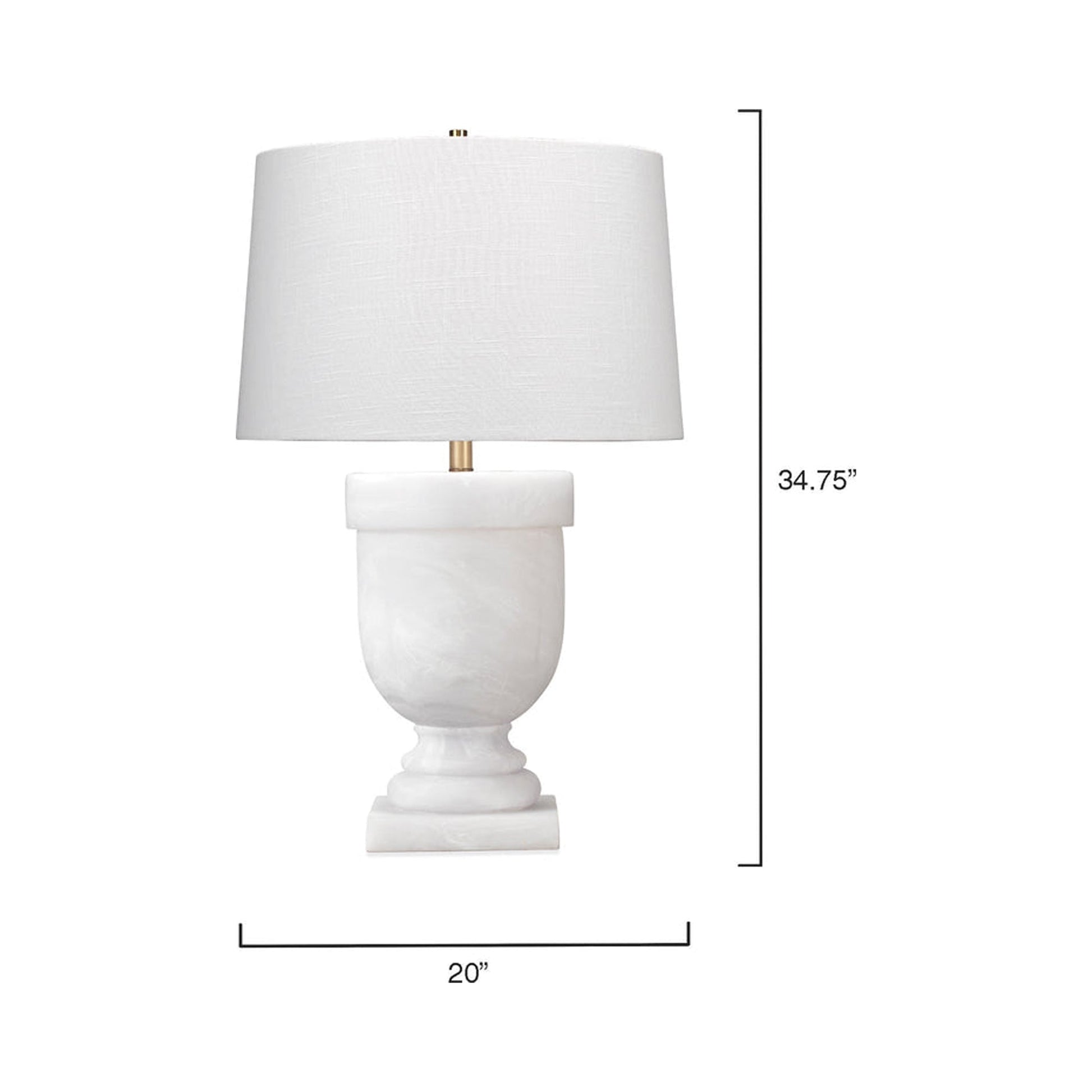 Carnegie Table Lamp - line drawing.