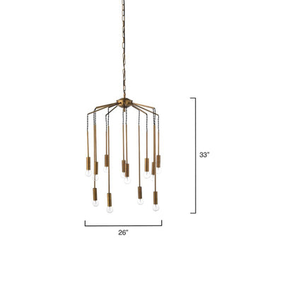 Cascade Chandelier - line drawing.