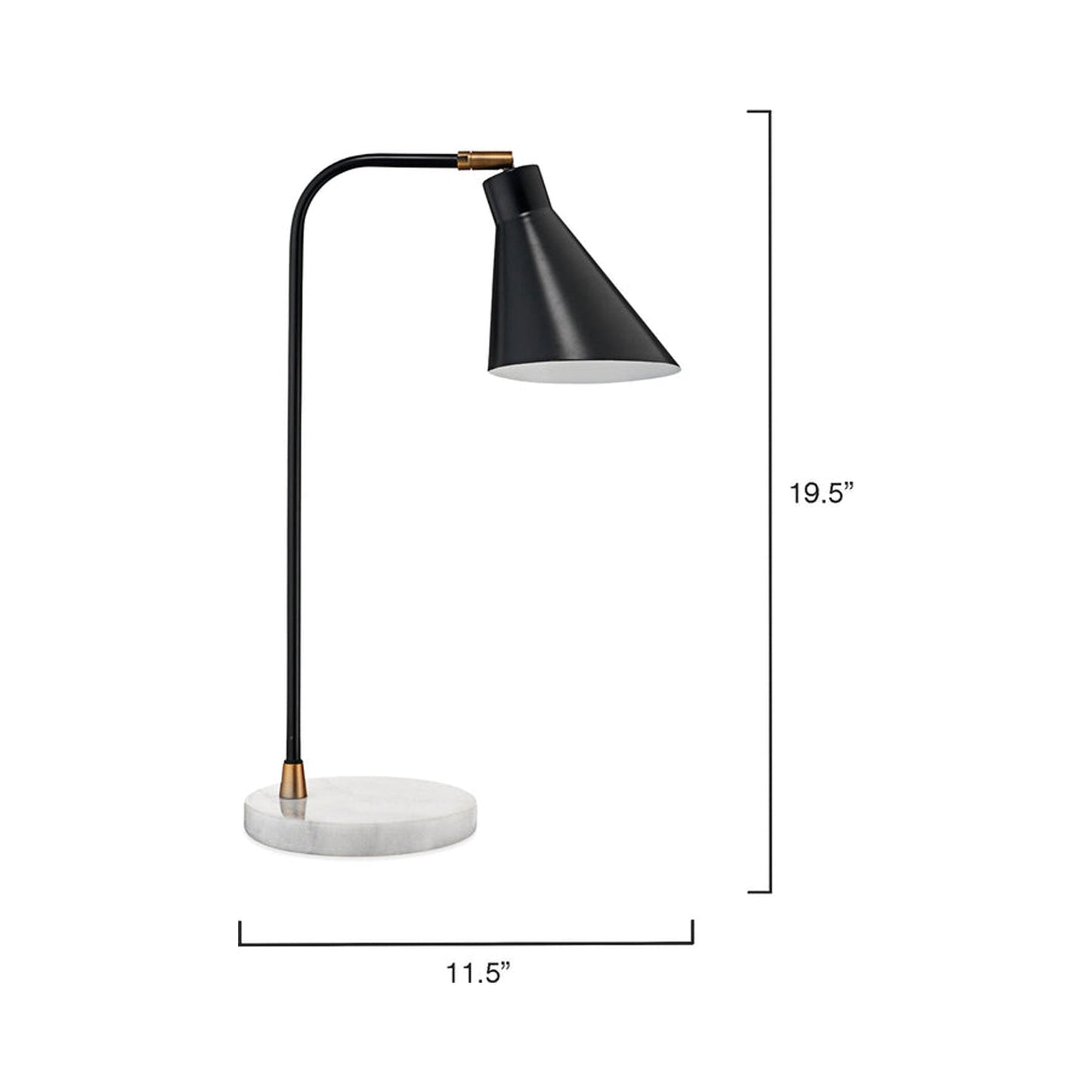 Chronicle Table Lamp - line drawing.