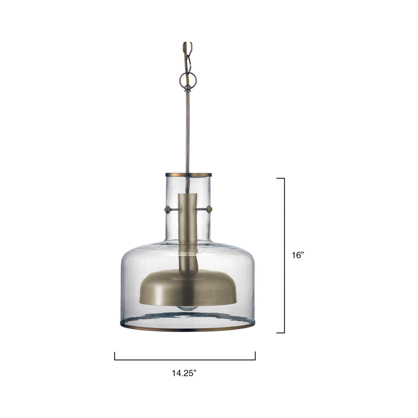 Clyde Pendant Light - line drawing.