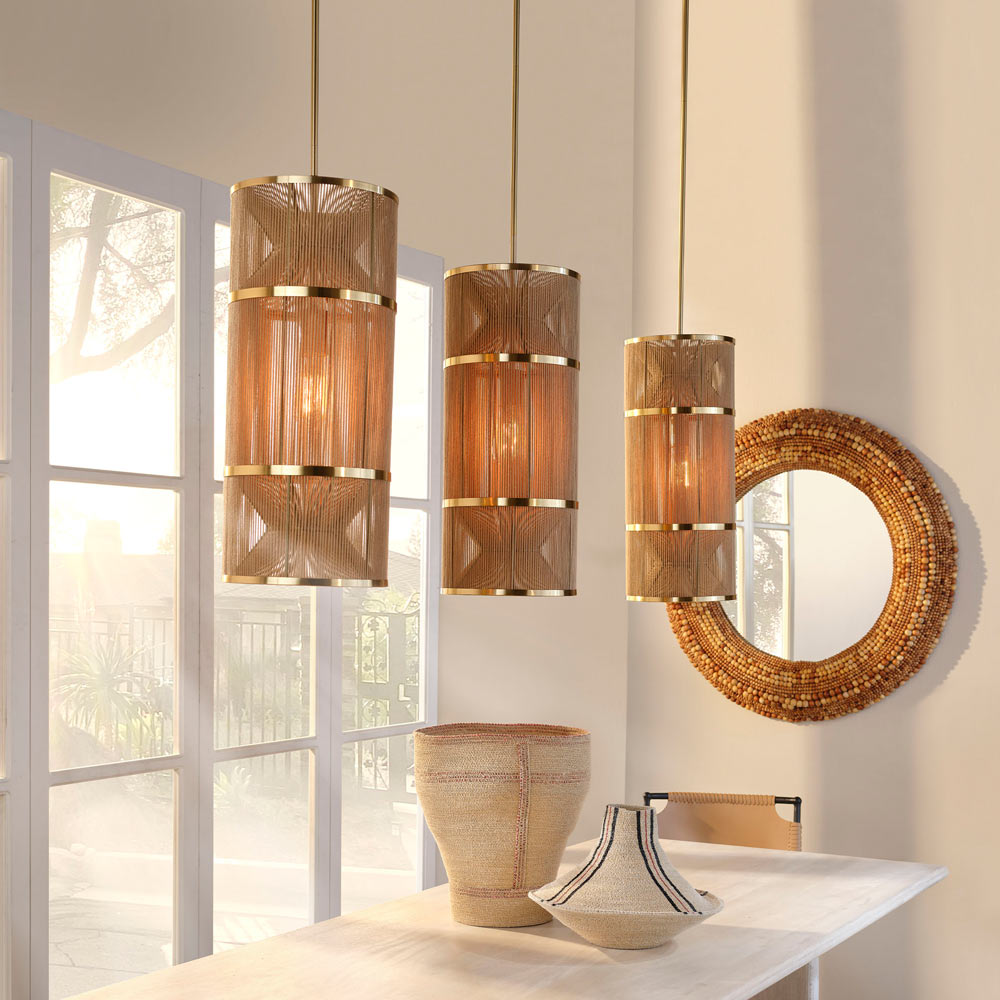 Congruent Pendant Light in dinning room.