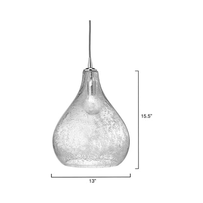 Curved Pendant Light - line drawing.
