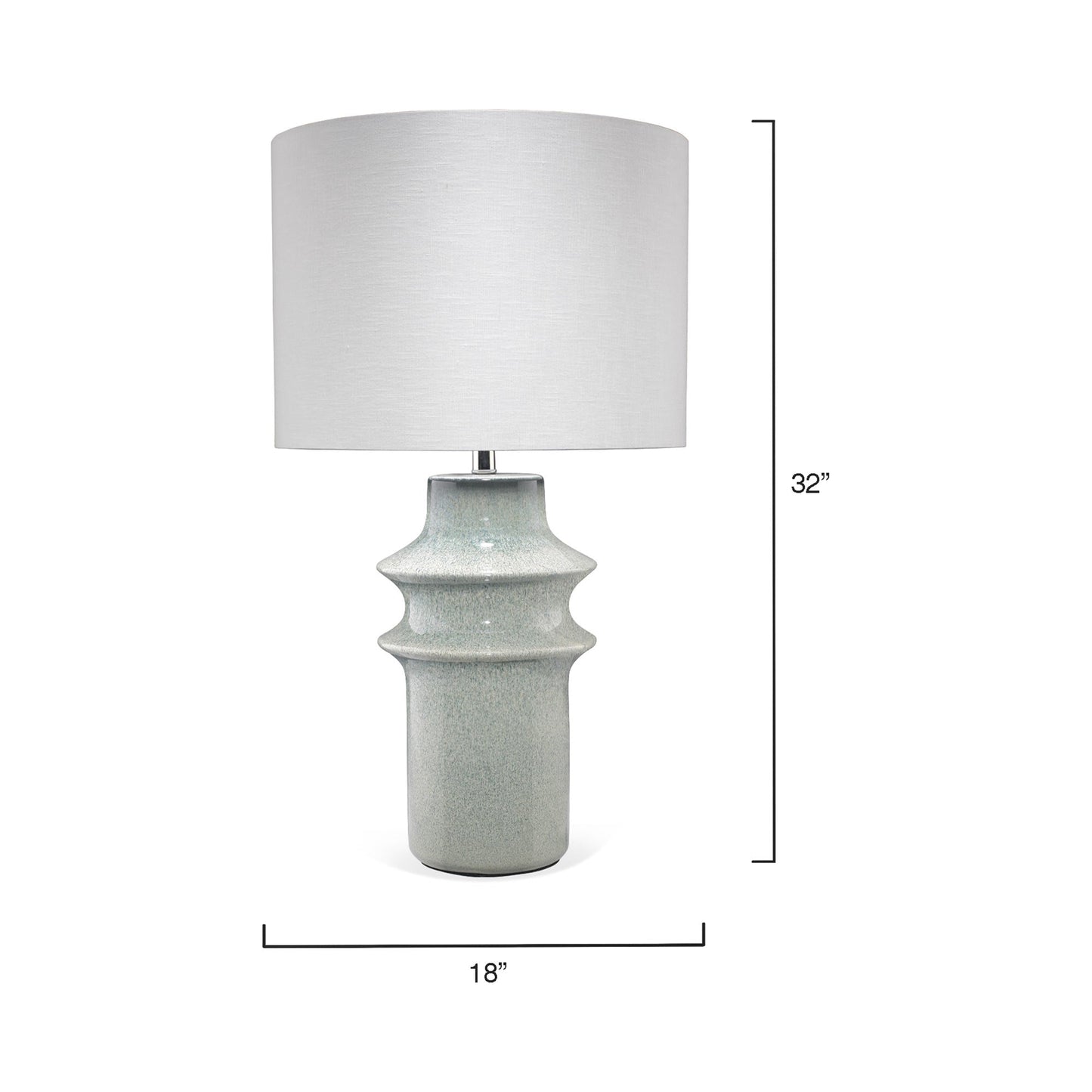 Cymbals Table Lamp - line drawing.