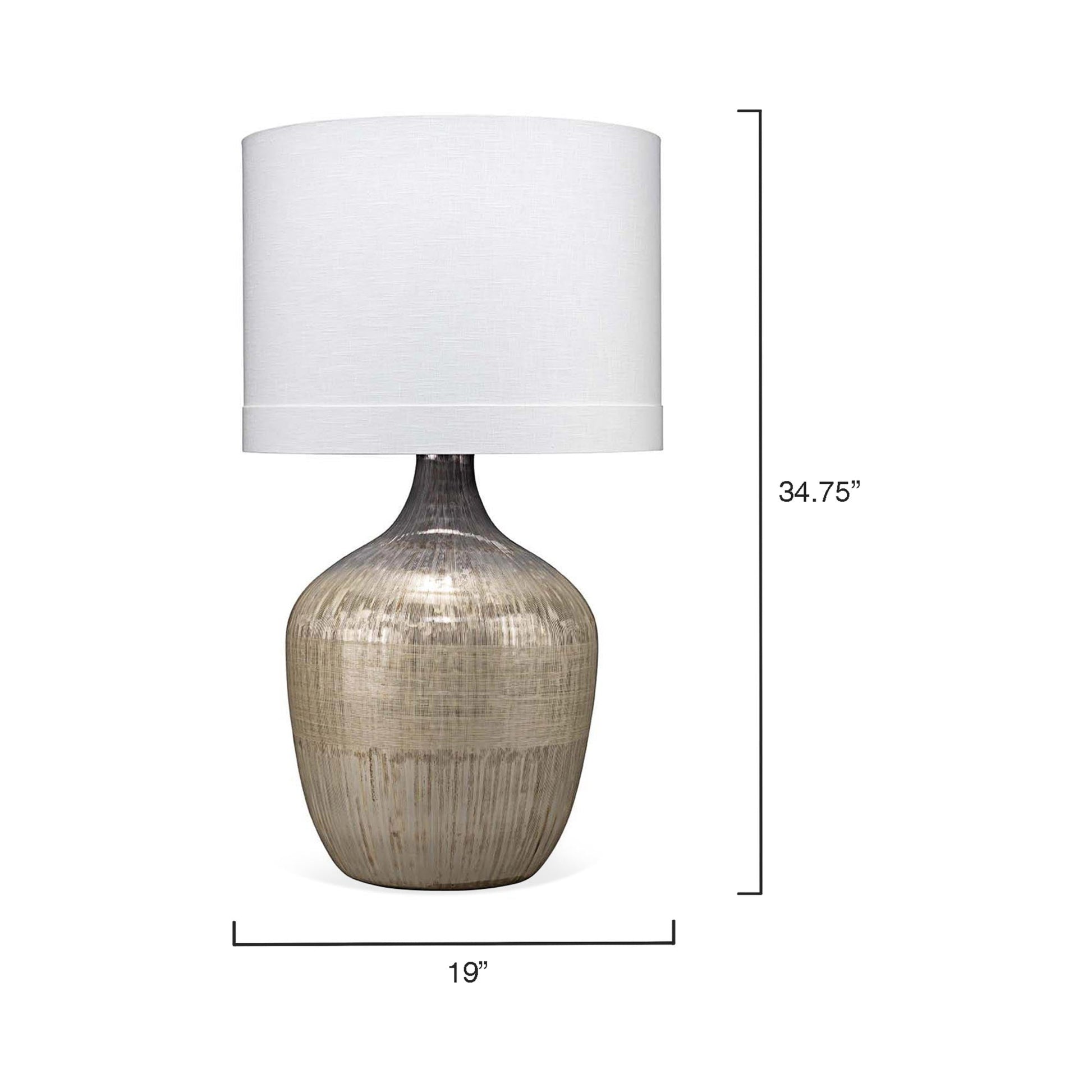Damsel Table Lamp - line drawing.
