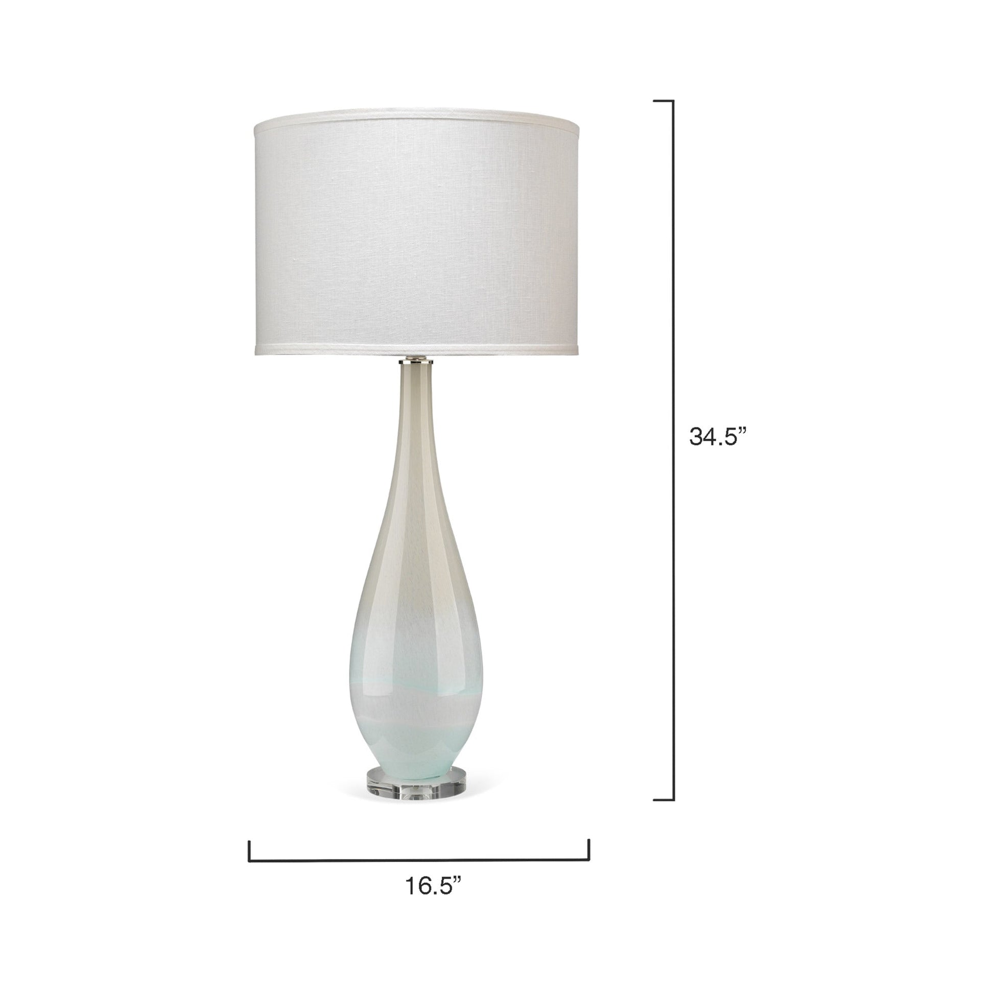 Dewdrop Table Lamp - line drawing.