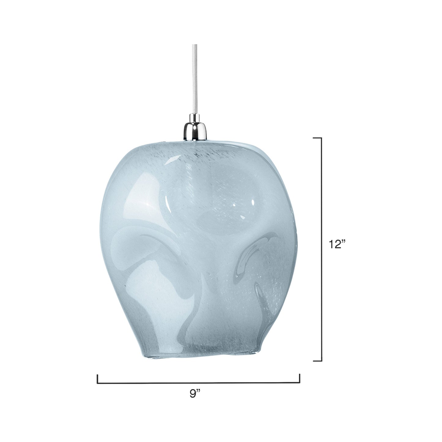 Dimpled Pendant Light - line drawing.