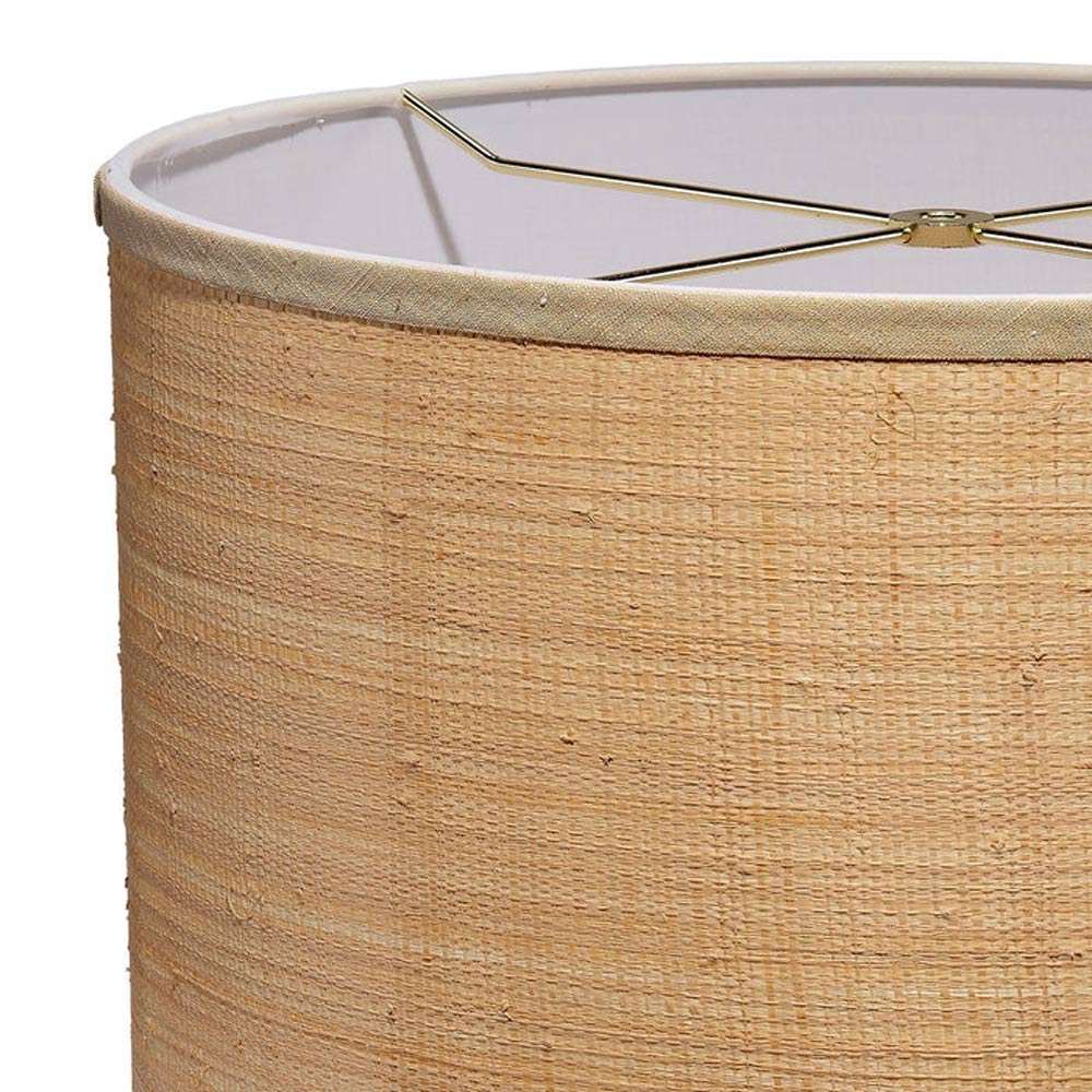 Drum Raffia Shade in Detail.