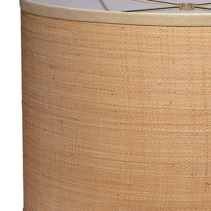 Drum Raffia Shade in Detail.
