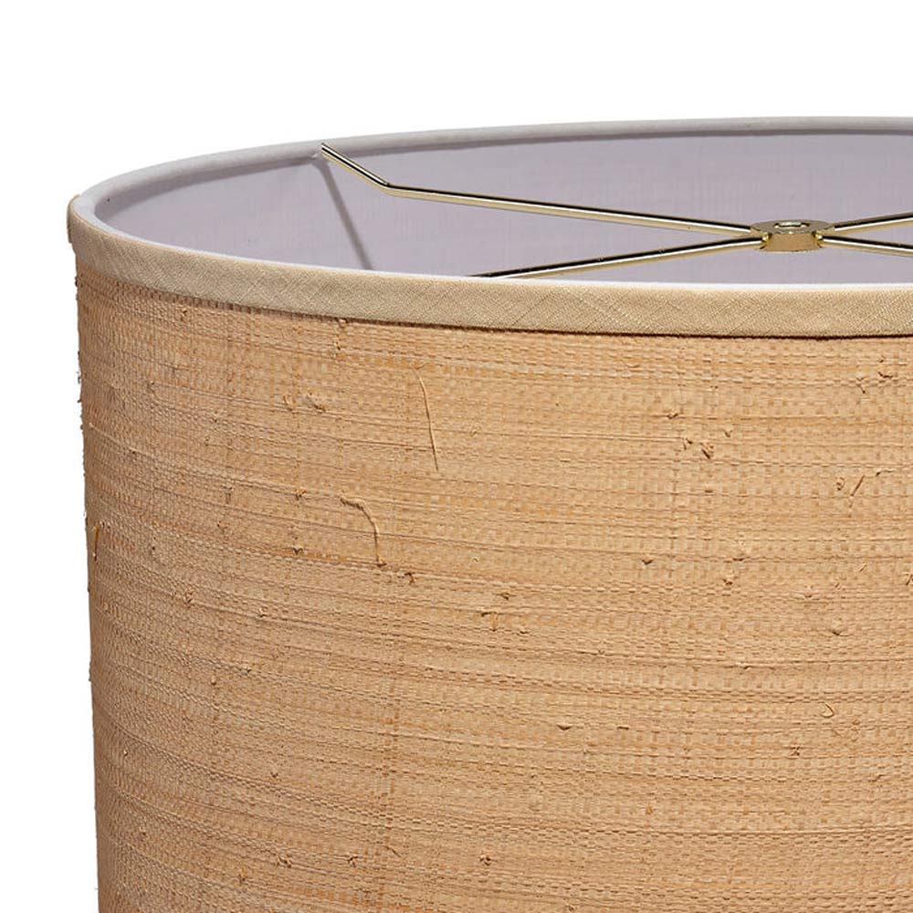 Drum Raffia Shade in Detail.
