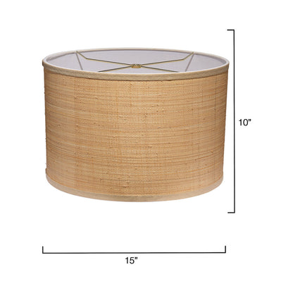 Drum Raffia Shade - line drawing.