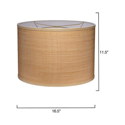Drum Raffia Shade - line drawing.