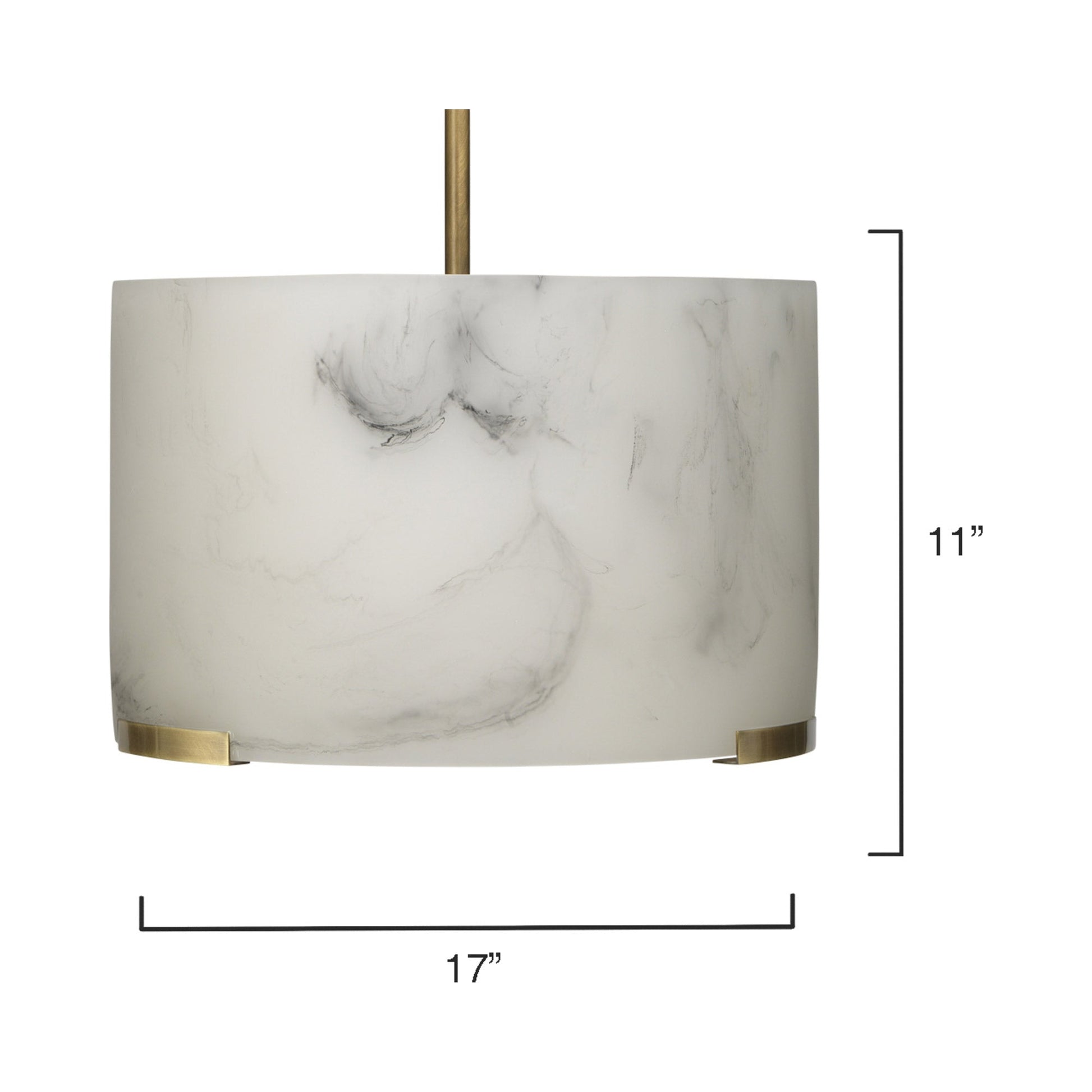 Elancourt Pendant Light - line drawing.
