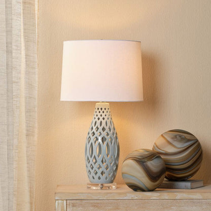 Filigree Table Lamp in living room.