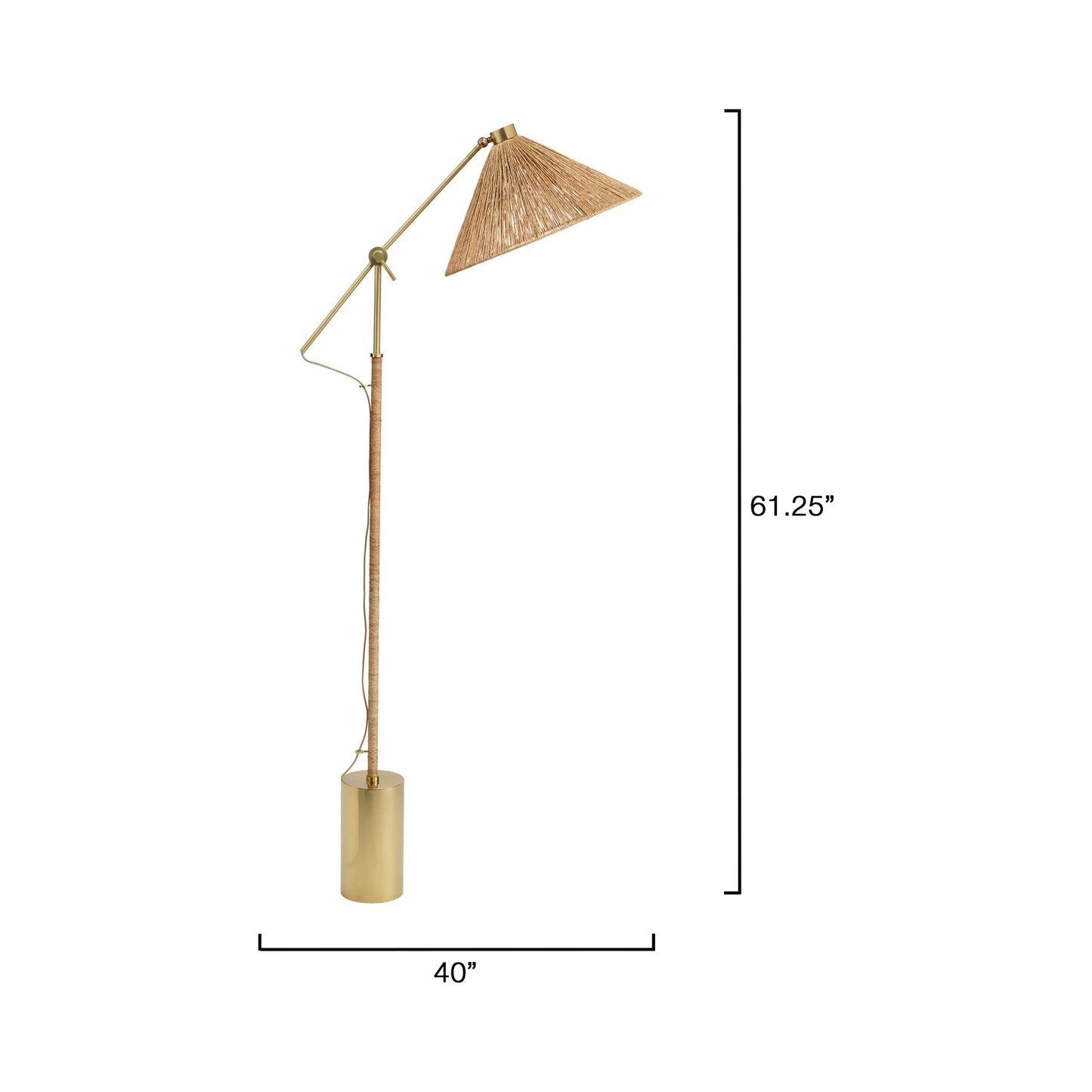Fitzgerald Floor Lamp - line drawing.