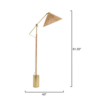 Fitzgerald Floor Lamp - line drawing.