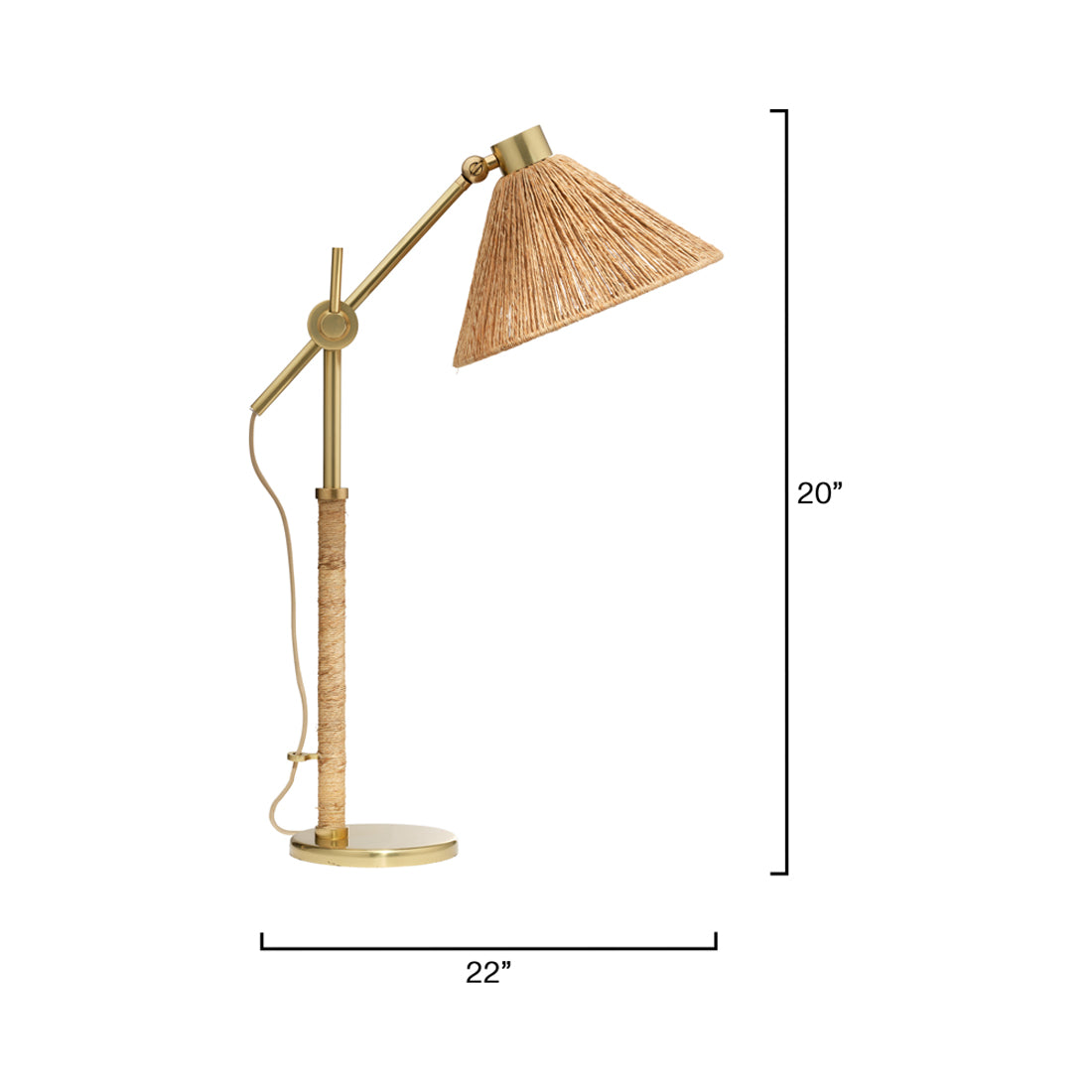 Fitzgerald Table Lamp - line drawing.