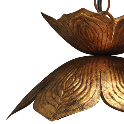 Flowering Lotus Pendant Light in Detail.