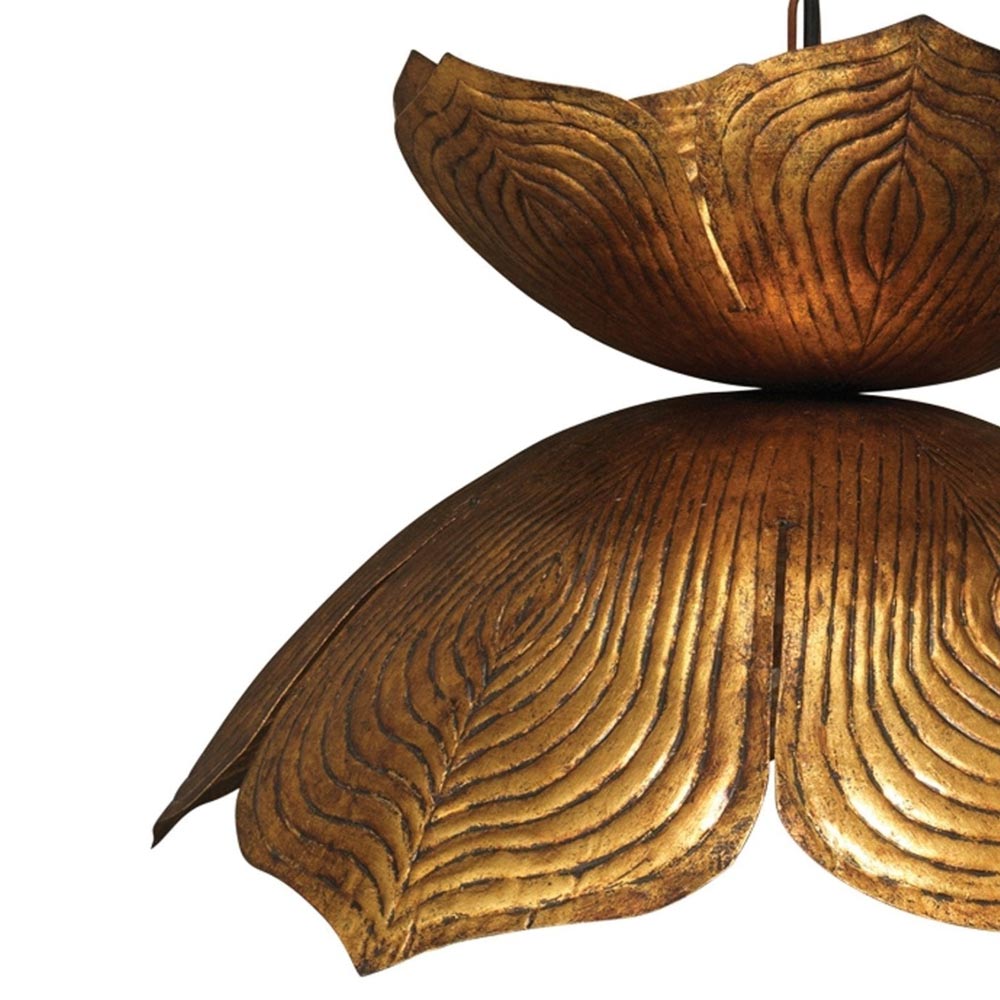 Flowering Lotus Pendant Light in Detail.