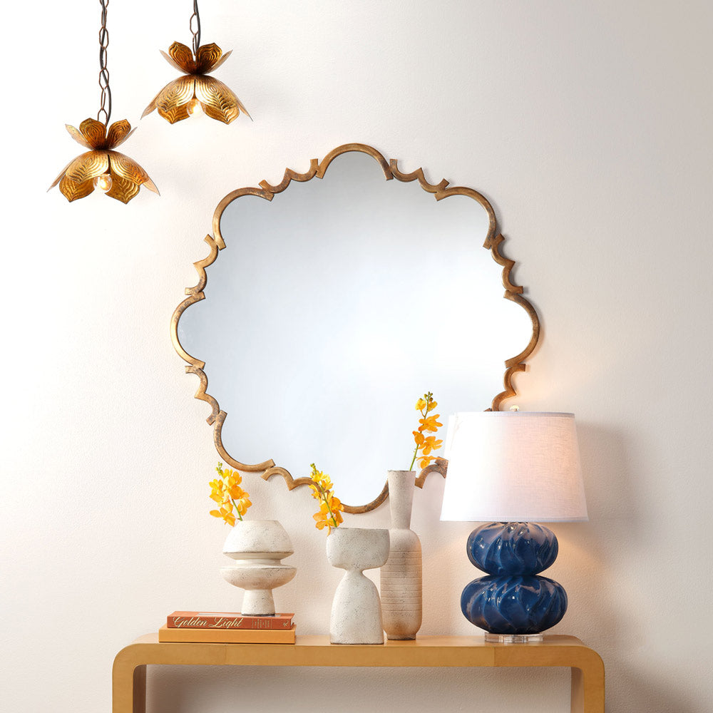 Flowering Lotus Pendant Light in living room.